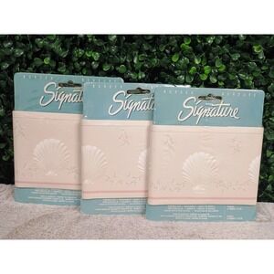 3 Rolls Signature Shell Wallpaper Border Pink Floral Coastal Cottagecore 71562F